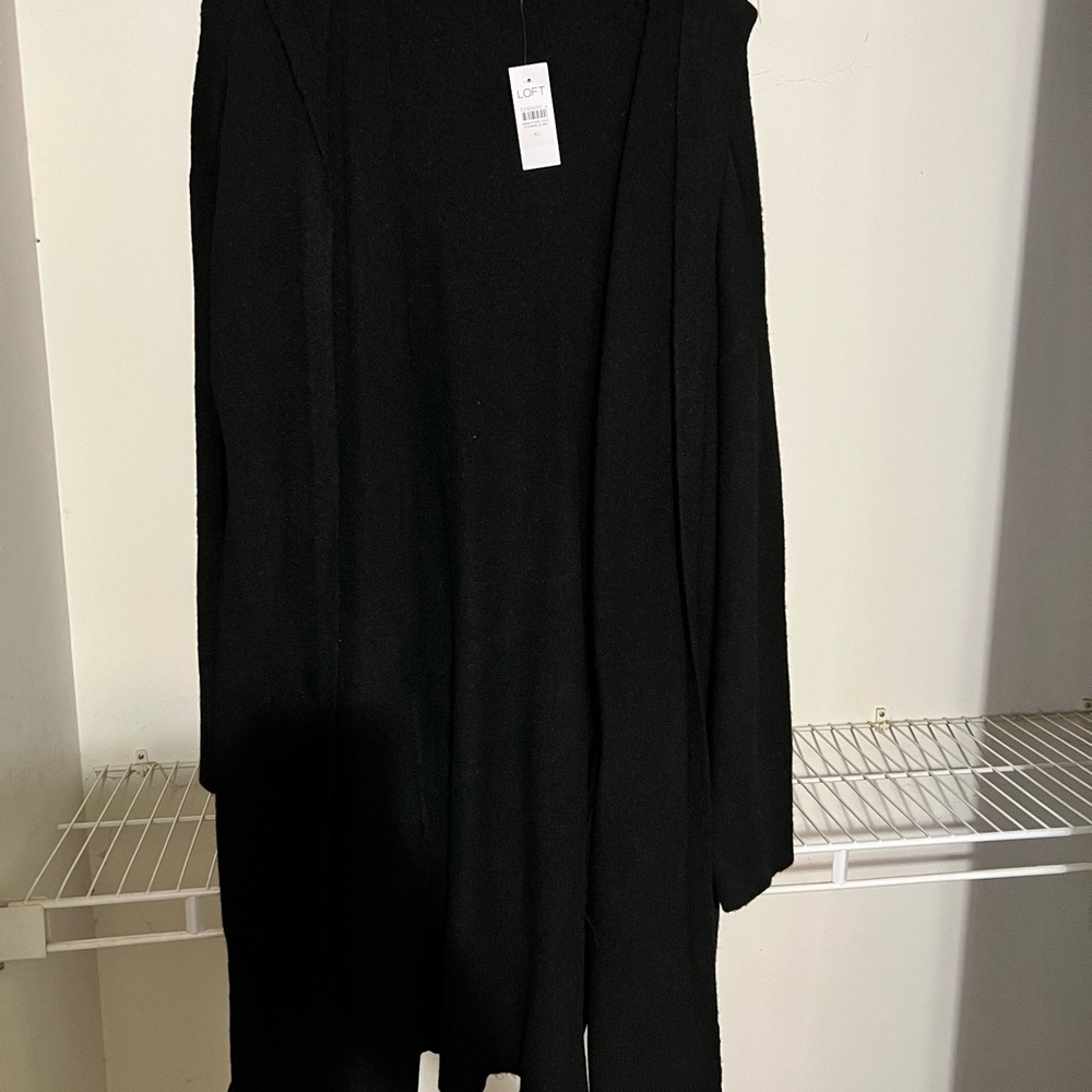 LOFT Black Open-Front Women's Sweater Cardigan